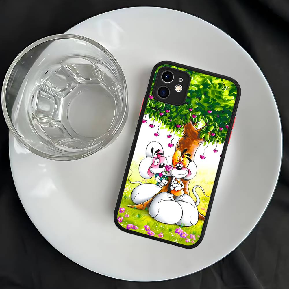 Cartoon D-Diddl For IPhone 11 12 13 14 15 16 Pro Max Plus Matte Translucent Phone Cover