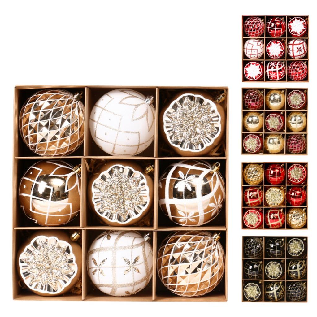 Рождественский прозрачный расписной набор рождественских шаров подарочная коробка