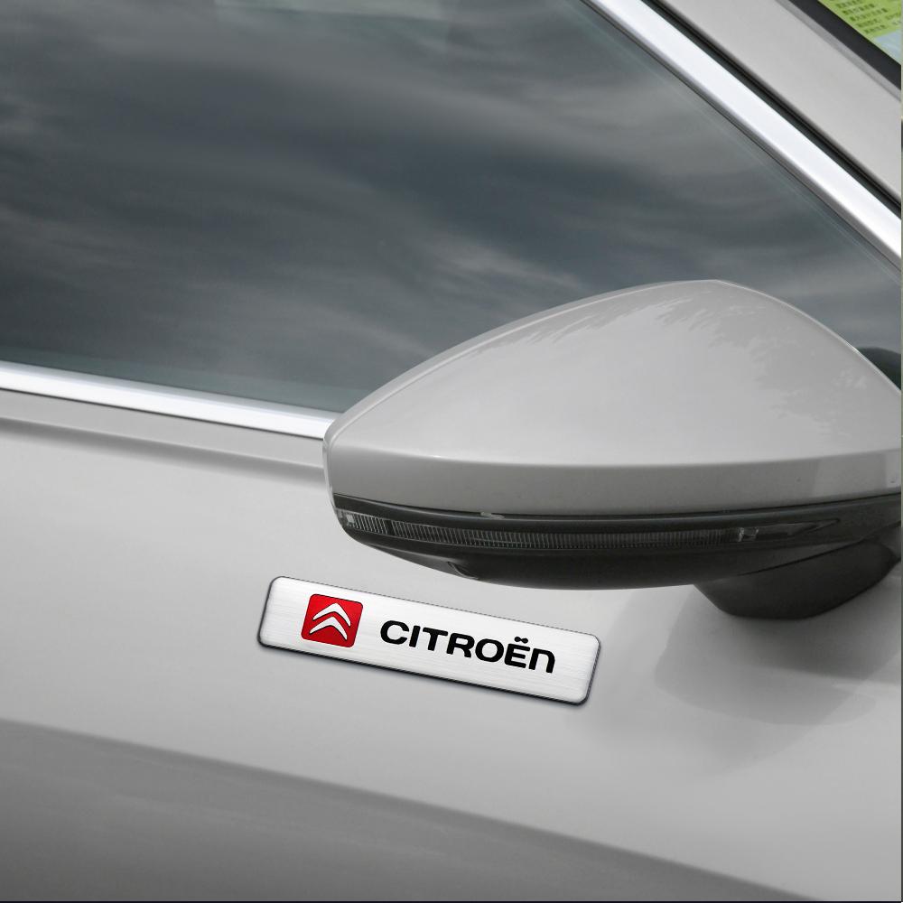 1pcs Aluminum Car Badge Body Side Sticker Fender Trunk Decor Decal Styling For Citroen C1 C2 C3 C4 Picasso C4L C5 C-ELYSEE C6 C8