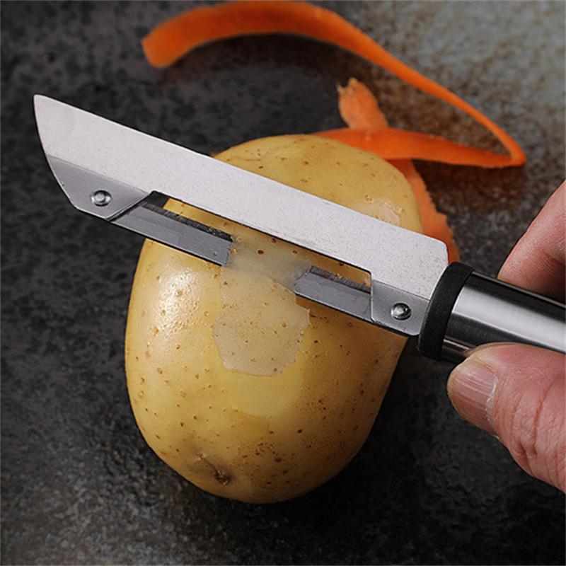 Многофункциональный овощечистка, резак из нержавеющей стали, острый нож для чистки картофеля и моркови, острый рубанок для фруктов, кухонные гаджеты