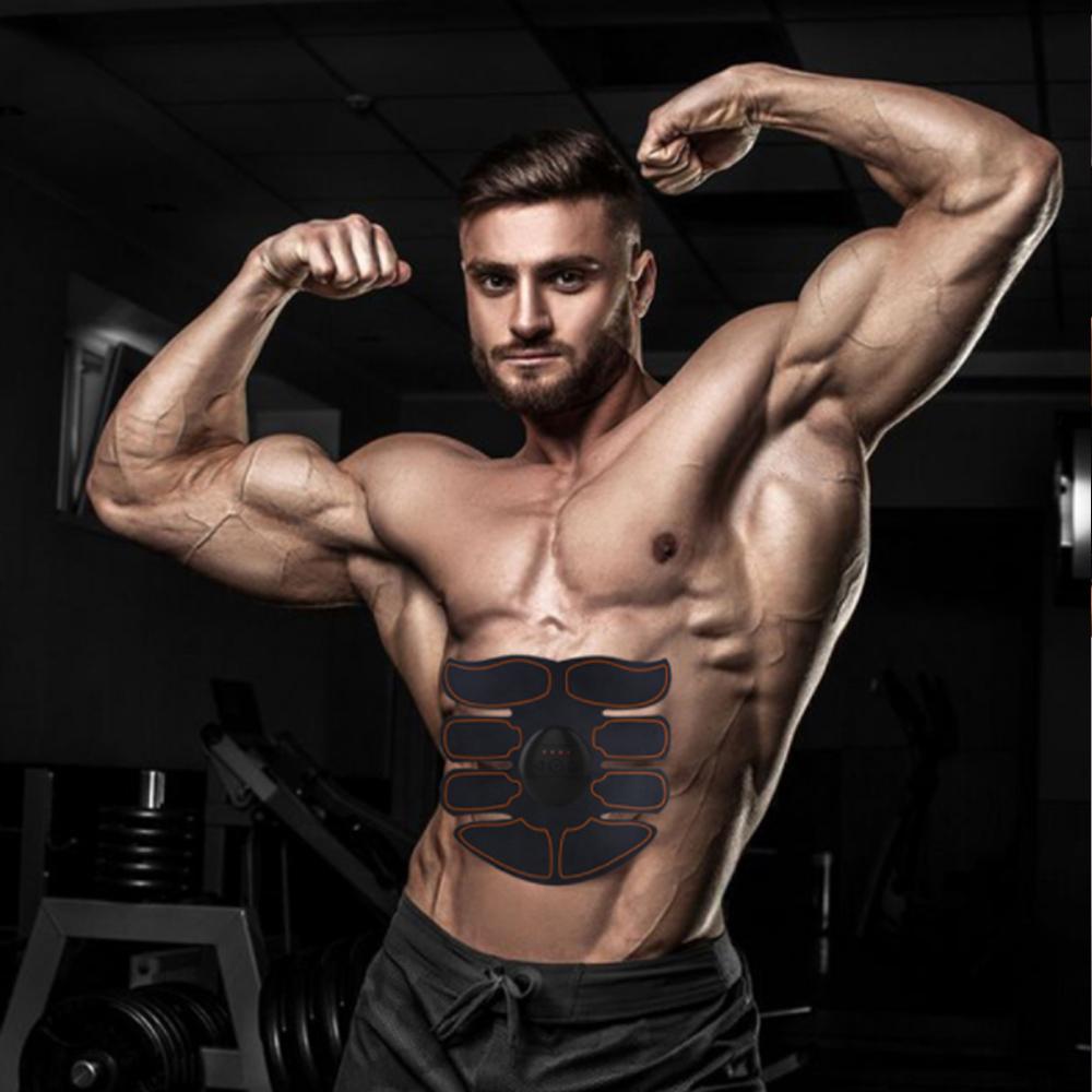 Умная перезаряжаемая наклейка для тренировки мышц EMS, тренажер для мышц живота, рук, фитнеса, тренажерного зала