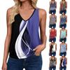 Топы на бретелях для женщин, свободная посадка, футболка без рукавов с v-образным вырезом в стиле ретро, ​​женские повседневные летние блузки