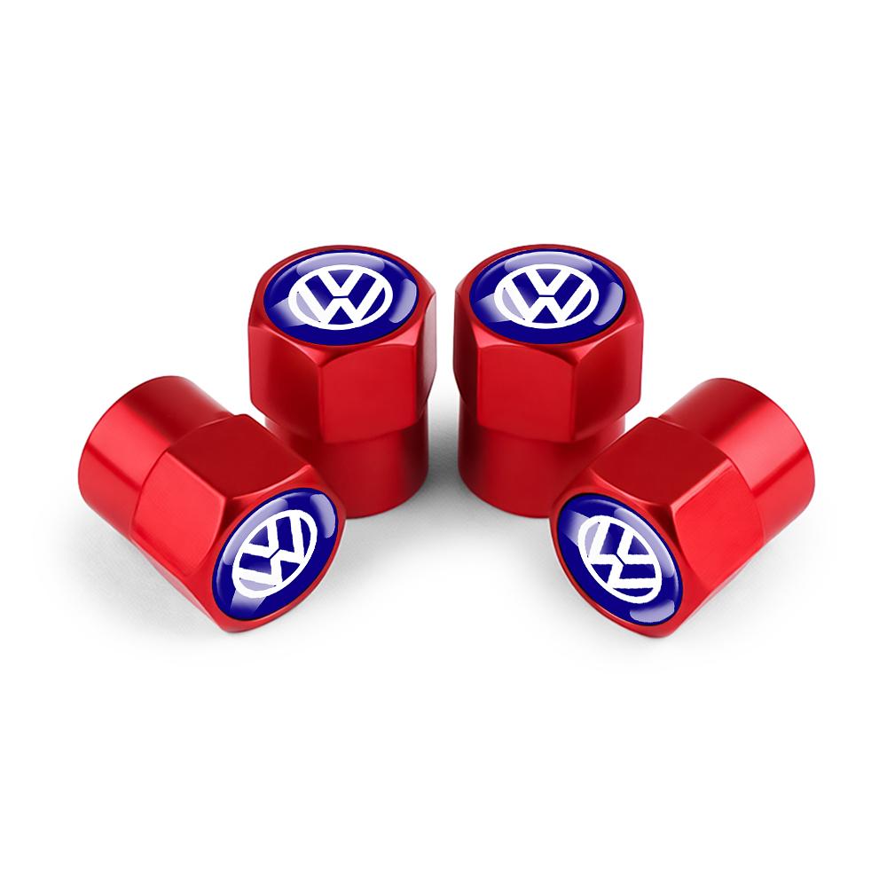 T264PCS Metal Car Wheel Tire Valve Caps Stem Cover Car Accessories For Volkswagen GTI Polo Golf Passat Scirocco Jetta Touareg RLINE