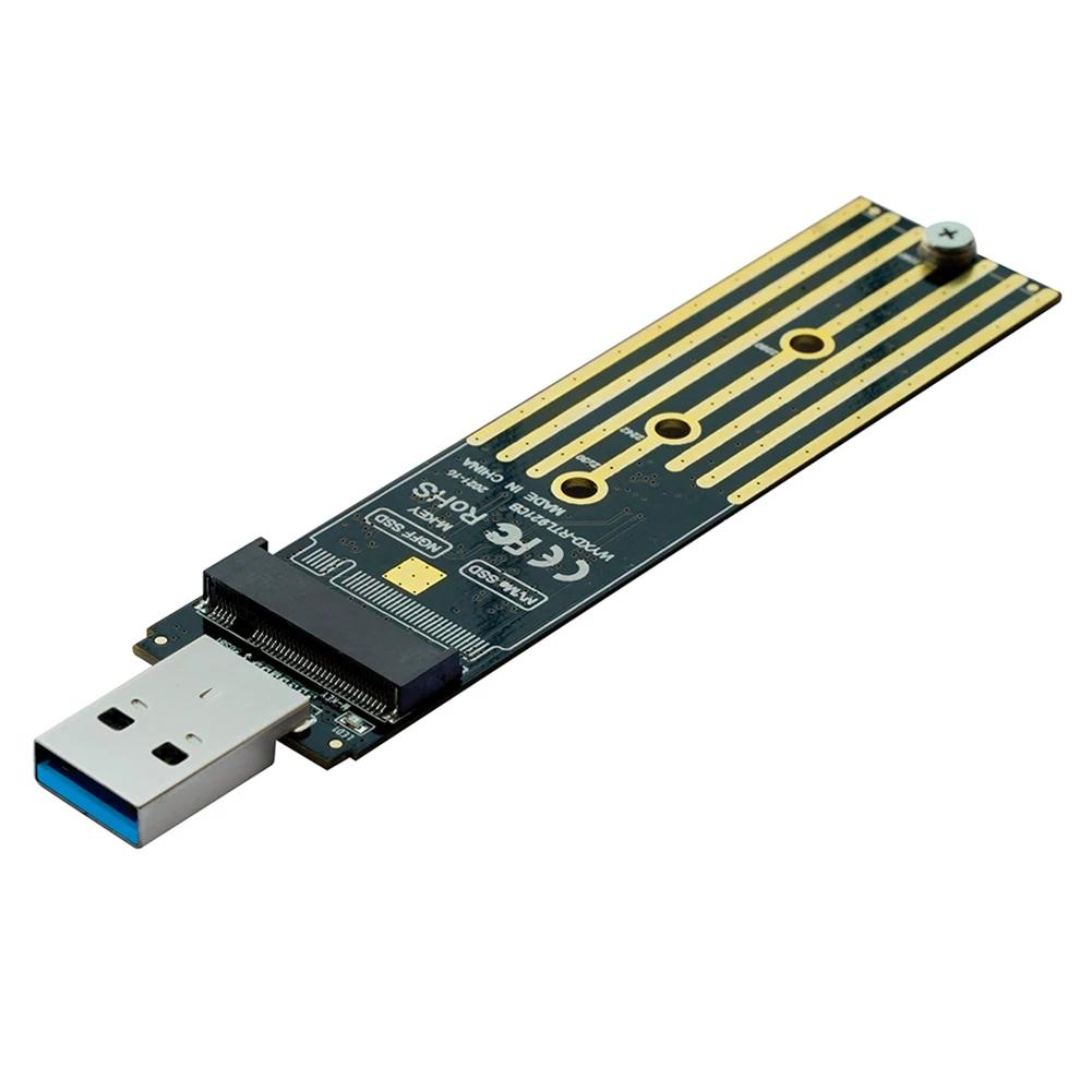 Адаптер NVME на USB 10 Гбит/с M.2 NVME USB 3.1 Адаптер Макс. 2 ТБ Двойной протокол NVMe SATA M2 SSD Плата для M.2 2230 2242 2260 2280 SSD