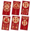 6 шт. Конверты красного цвета с рисунком дракона для денег на удачу на Новый год 2024 Китайский Новый год