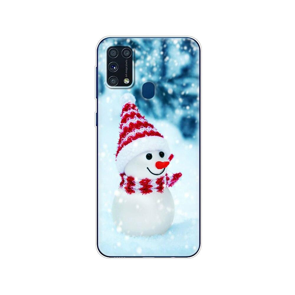 Чехол из ТПУ для Samsung M31, 6,4 дюйма, чехол из ТПУ для Samsung Galaxy M 31 SM-M315 m315, задний чехол для телефона, бампер, зима, снег, Рождество