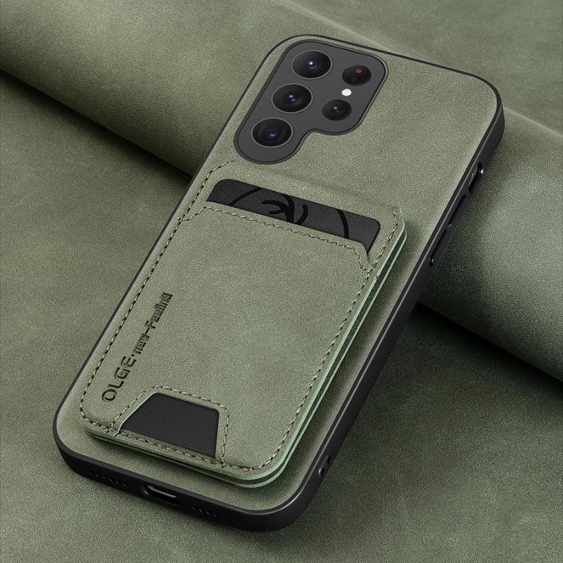 New Solid Color Leather Wallet Card Slot Bracket Phone Case For Samsung S24 Ultra S22 S20 S21 S23 FE Note 10 20 Ultra Plus Cover