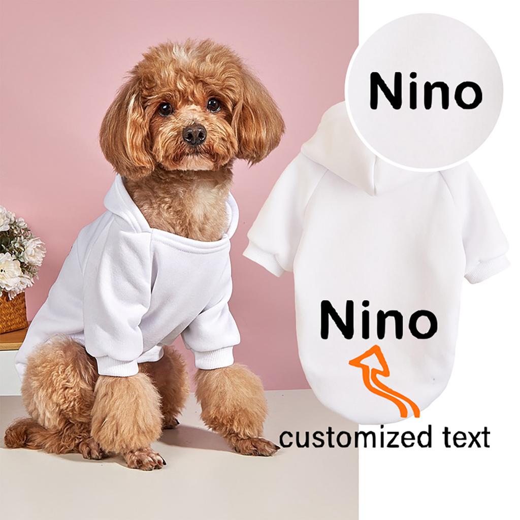 Custom Hoodie For Small Medium Pet, Personalized Photo/Text Pet Warm Pullover Pet Hoodie Custom Sweatshirt