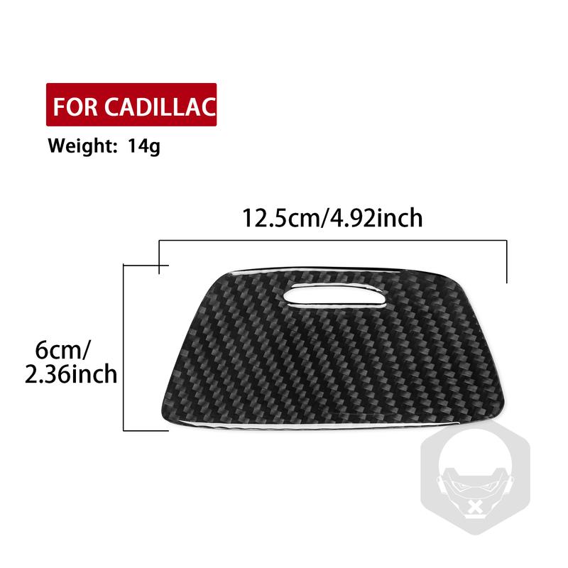 For Cadillac CTS 2014- Real Carbon Fiber Stickers Central gear shift storage box panel Car Accessories Interior decorative
