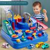 Children's Educational Toy Set: Adventure Track with Police and Fire Truck Models