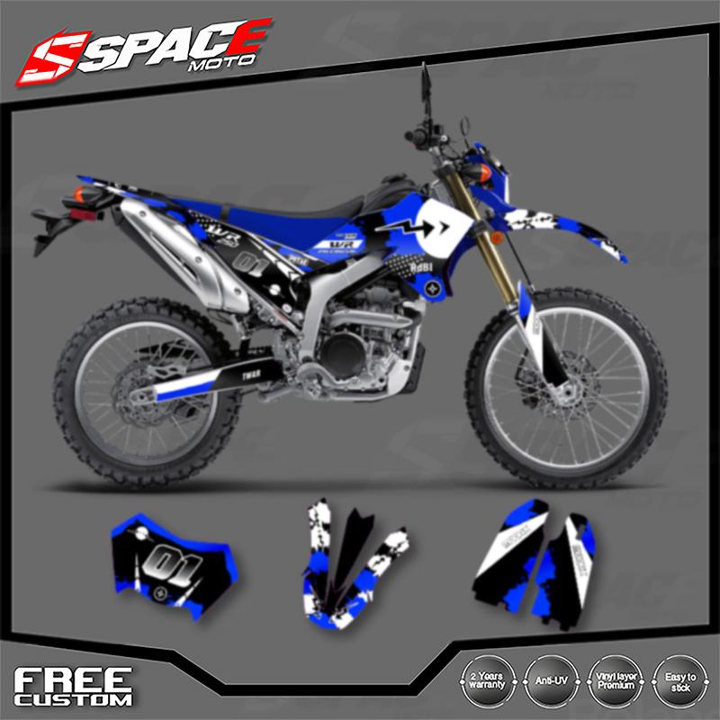 SPACE Индивидуальная графика для мотоцикла Фон Наклейка для YAMAHA WR250R 2008 2009 2010 2011 2012 2013-2020 Наборы наклеек 005