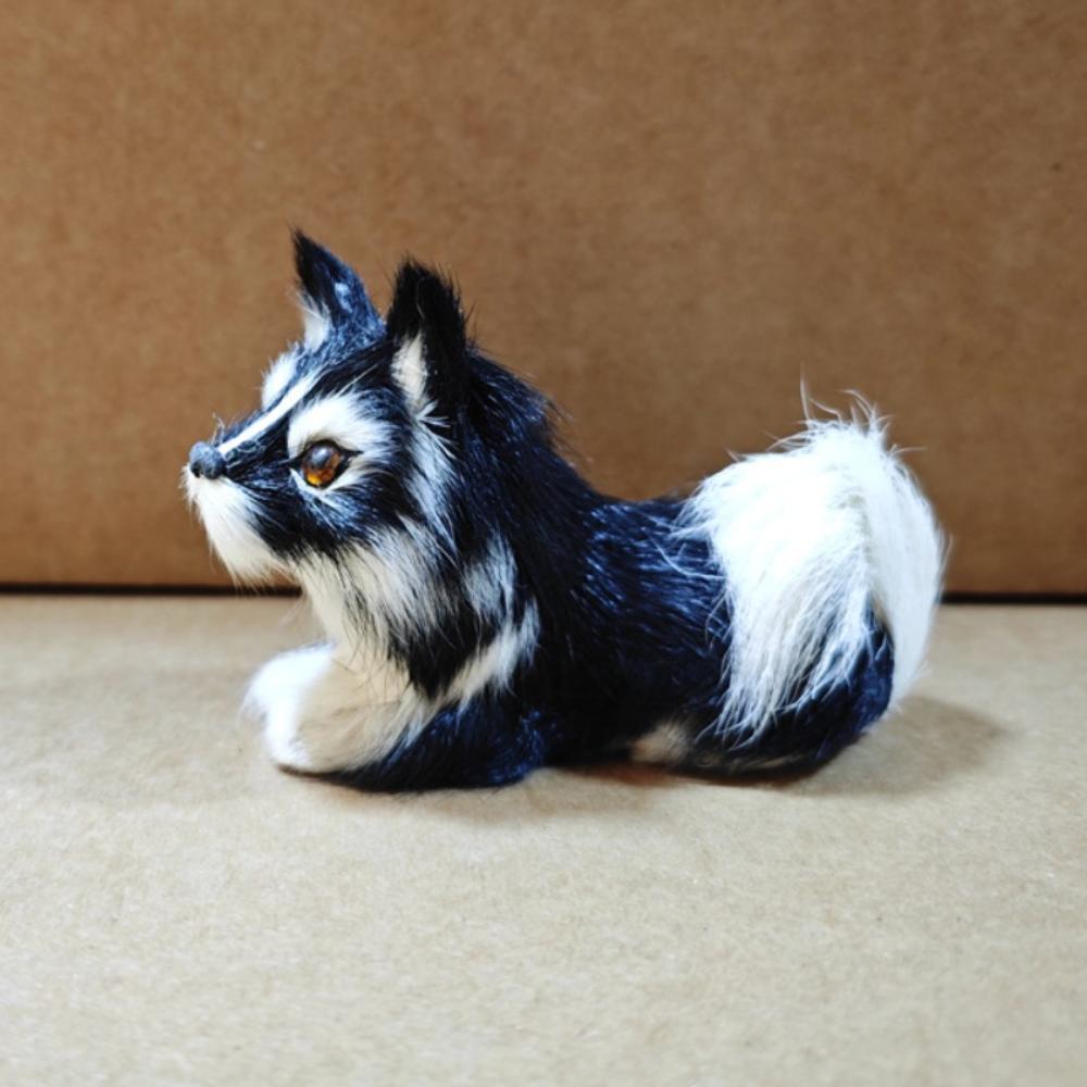 Белый и черный плюшевый волк-собака кукла привлекательные глаза собака мягкая плюшевая кукла домашний декор