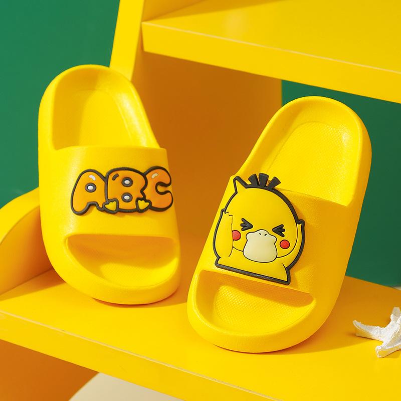 Children's Slippers Summer Cartoon Boy Girls Home Home Furnishings Soft Bottom Baby Wearing A Word Drag