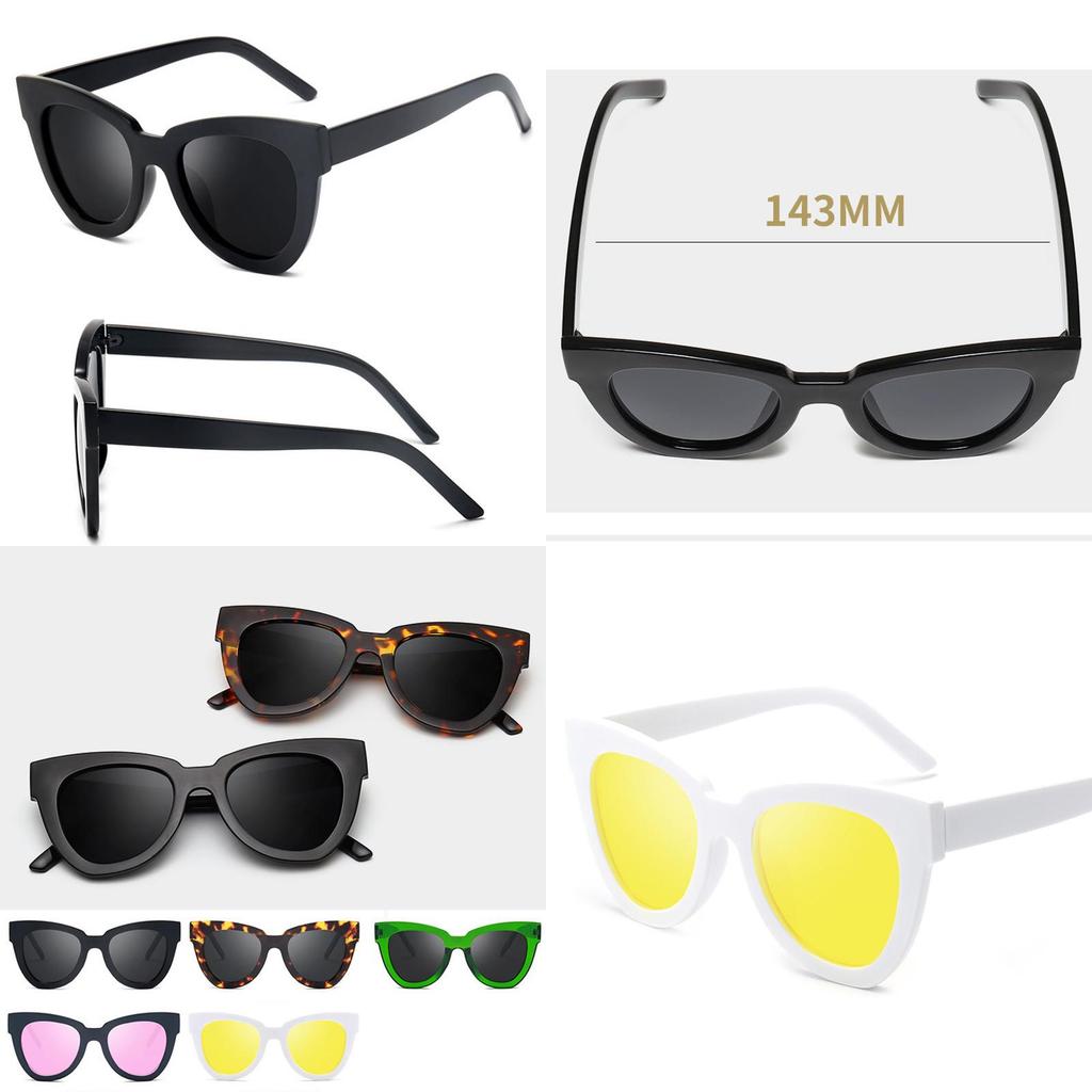 Elegant Women Lady Retro Cat Eye Sunglasses Fashionable Designer Square Frame Shades