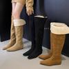 Женская мода легкие на толстой подошве зимние теплые сапоги для снега табуретка мех один нескользящие досуг спорт длинные хлопковые сапоги кроссовки