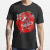 Men Fashion Casual Short Sleeves Love Anime Madoka Magica Character Sakura Kyoko Anime Black Tees Oversized T-shirts