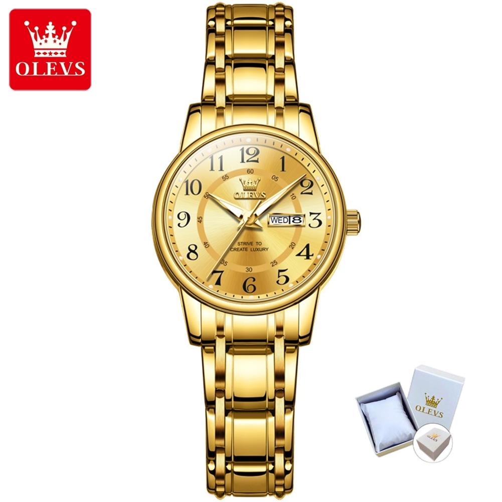 OLEVS Новые лучшие женские часы, модные трехмерные циферблаты, кварцевые часы Shuangli, водонепроницаемые женские часы, элитные часы
