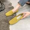 2024 Women's Flat Shoes Spring Summer New Square Toe Mesh Daily Loafers Breathable Flats Driving Shoes Casual Slip On Boat Shoes