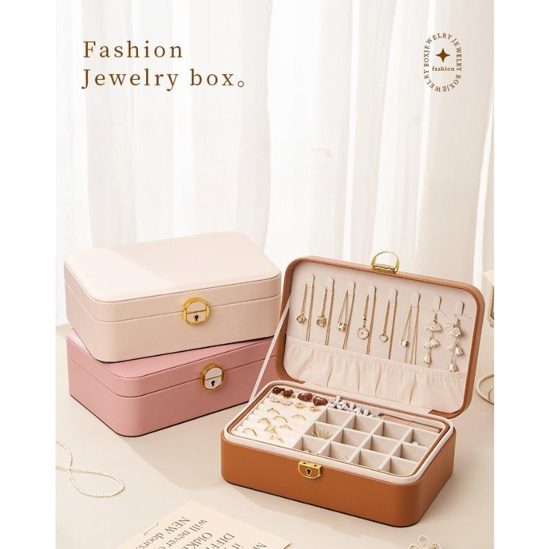 Large capacity new multi-layer jewelry storage box, high-end lockable jewelry box, multifunctional