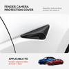 YZ для Tesla Model Y 2025 Model 3 Highland Side Camera Cover Защитная крышка объектива ABS Camera Cover Black Fibre Pattern Аксессуары
