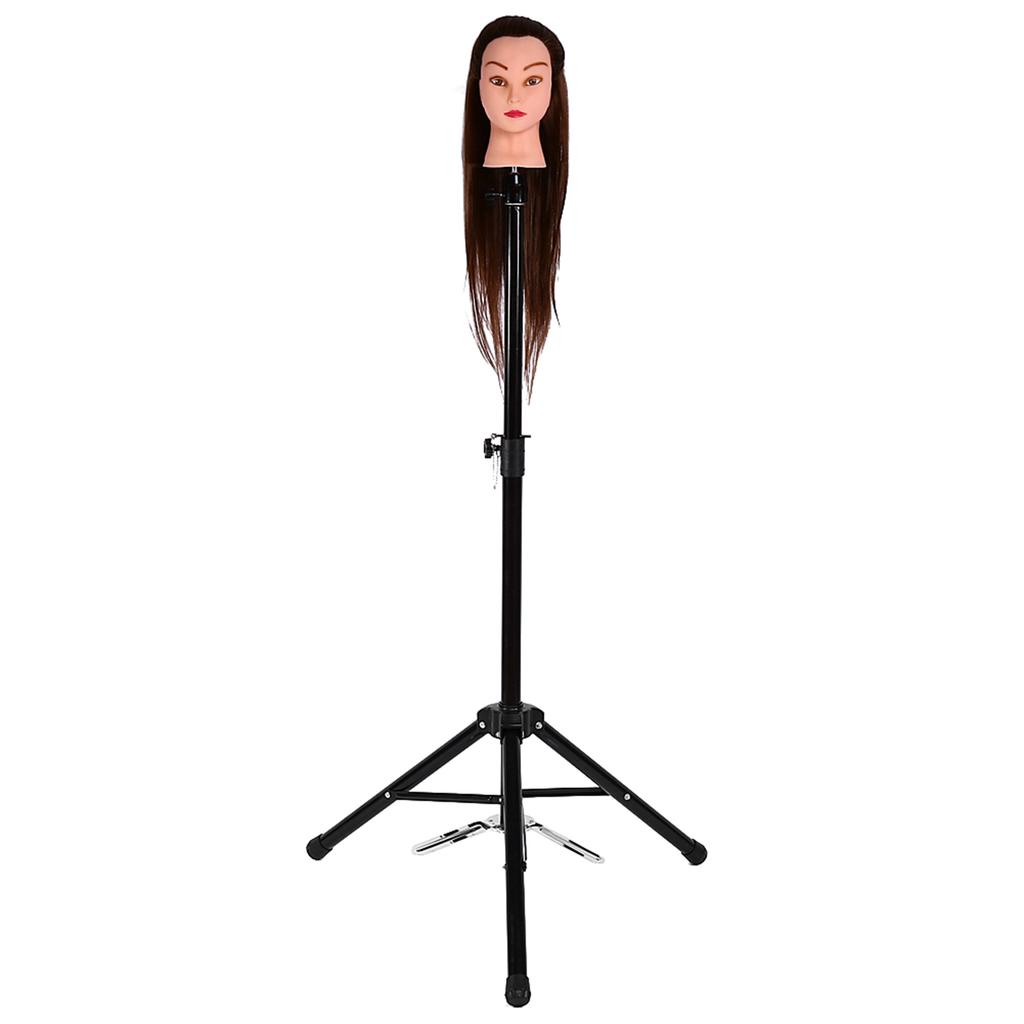 Adjustable Hairdressing Training Mannequin Manikin Head Tripod Stand Manikin Wig Doll Holder