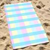 Мягкое полотенце P-Pastel Grids, пляжное полотенце, большого размера, супервпитывающее, мягкое, для плавания, пляжное полотенце для мужчин, женщин