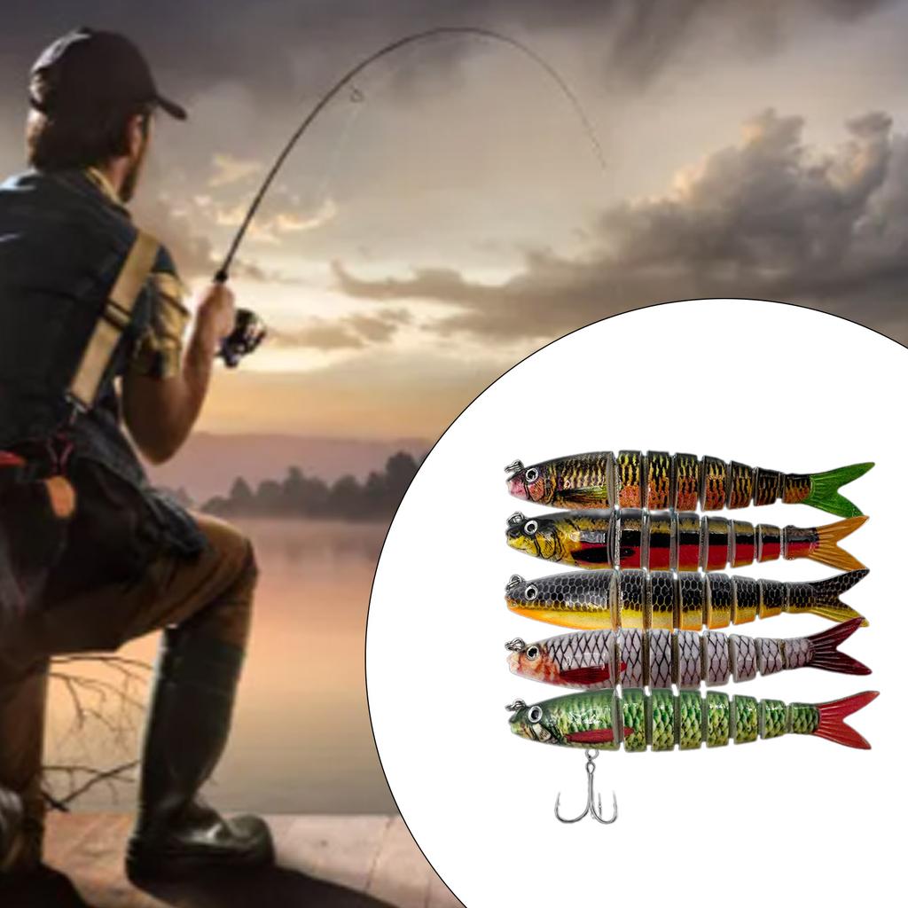 Fishing Baits Wobbler Muti-Section Jointed Casting Soft Lures Treble Hooks Hard Crankbait Sinking Tackle Pesca Swim Bait