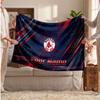 Boston Red Sox Flannel Blanket, Custom Name Text Personalized Soft Throw Blanket Home Decor Gift