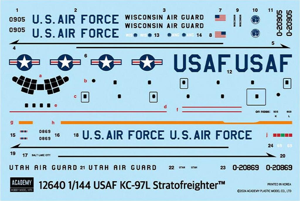 Академия 1/144 масштаб Американский KC-97L Стратофрейтер пластиковый набор 12640
