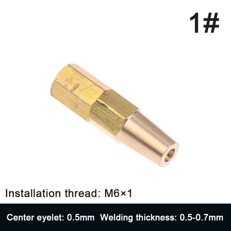 Copper Propane Welding Nozzle Tip Set - 0.5/0.6/0.7/0.8/0.9mm Replacement Parts for H01-2 Gas Welding Torch Holder Accessories