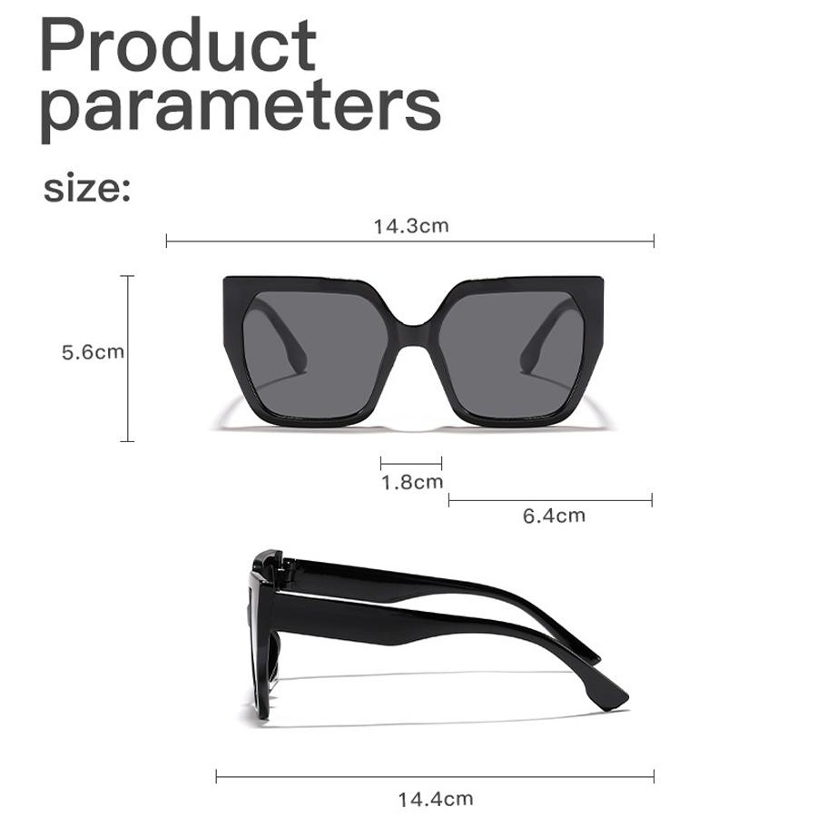 Модные квадратные солнцезащитные очки с большой оправой для женщин, трендовый бренд, дизайнерские, черные, оверсайз, женские, солнцезащитные очки, защита от ультрафиолета UV400