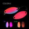 Glow Spoons Lures Metal Hard Baits for Trout Bass UV Luminous Fishing Baits with Single Hook Underwater Artificial Baits