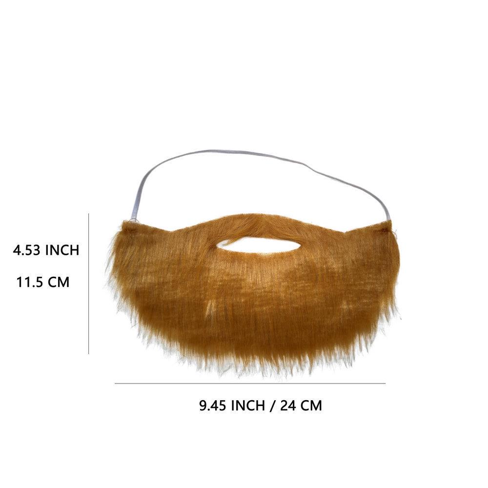 Brown Fake Beard for Anime, Film, Stage, and Pirate Costumes