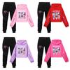 Kpop Demon Hunters Girls Cotton Casual Set With Long Sleeve Hoodie And Pants For Ages 110-170cm