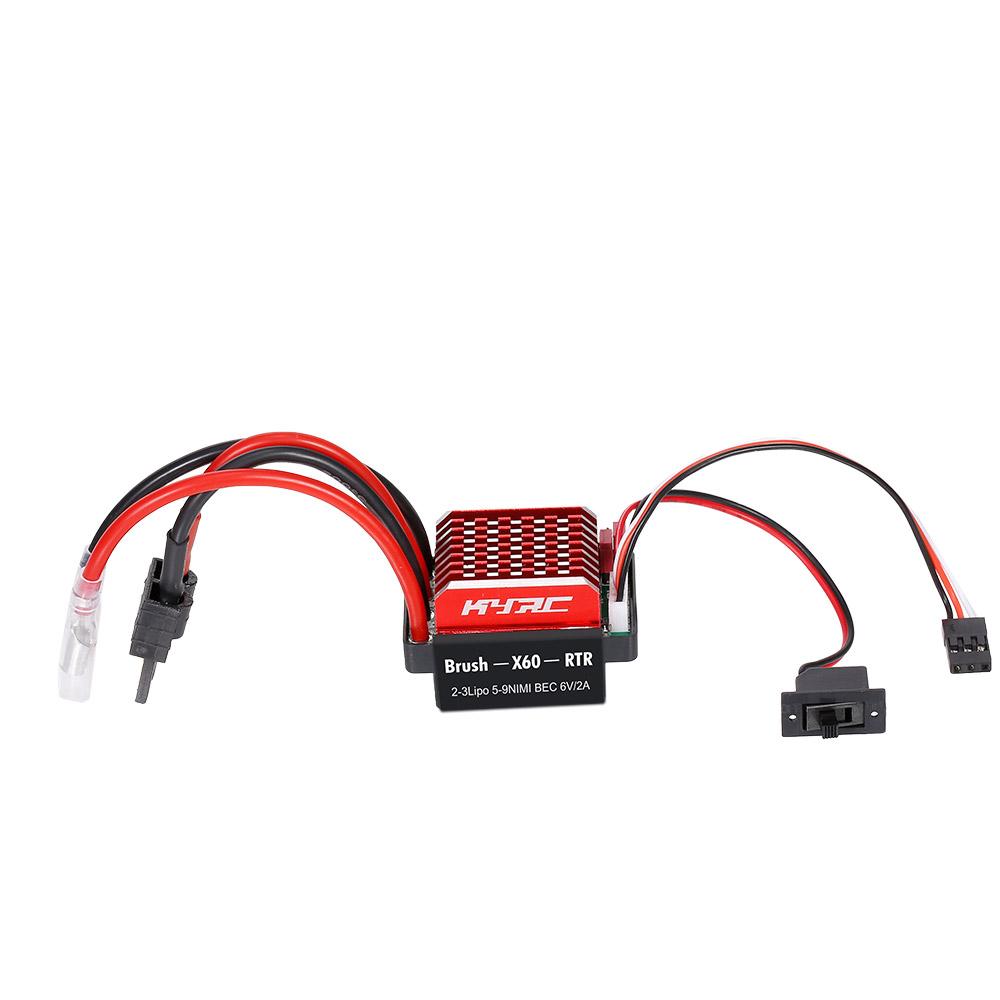 60A ESC с дистанционным управлением, автомобильный ESC, матовый электрический контроллер скорости, 6 В/2 А, замена BEC для 1/10