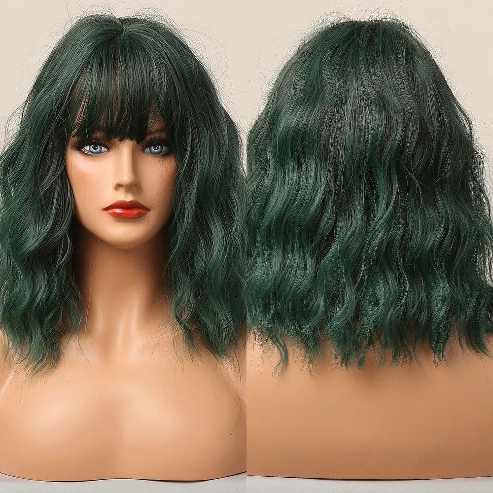 Короткие прямые синтетические парики «боб» с челкой для женщин, парик от коричневого до светлого цвета, косплей, вечерние, повседневные, термостойкие волокна, волосы