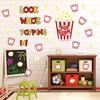 Whaline 77 шт. Декорации для доски объявлений в виде попкорна Вырезки в виде ведерка для попкорна Декор для класса «Снова в школу» Вырезки на тему кино для учеников Школы