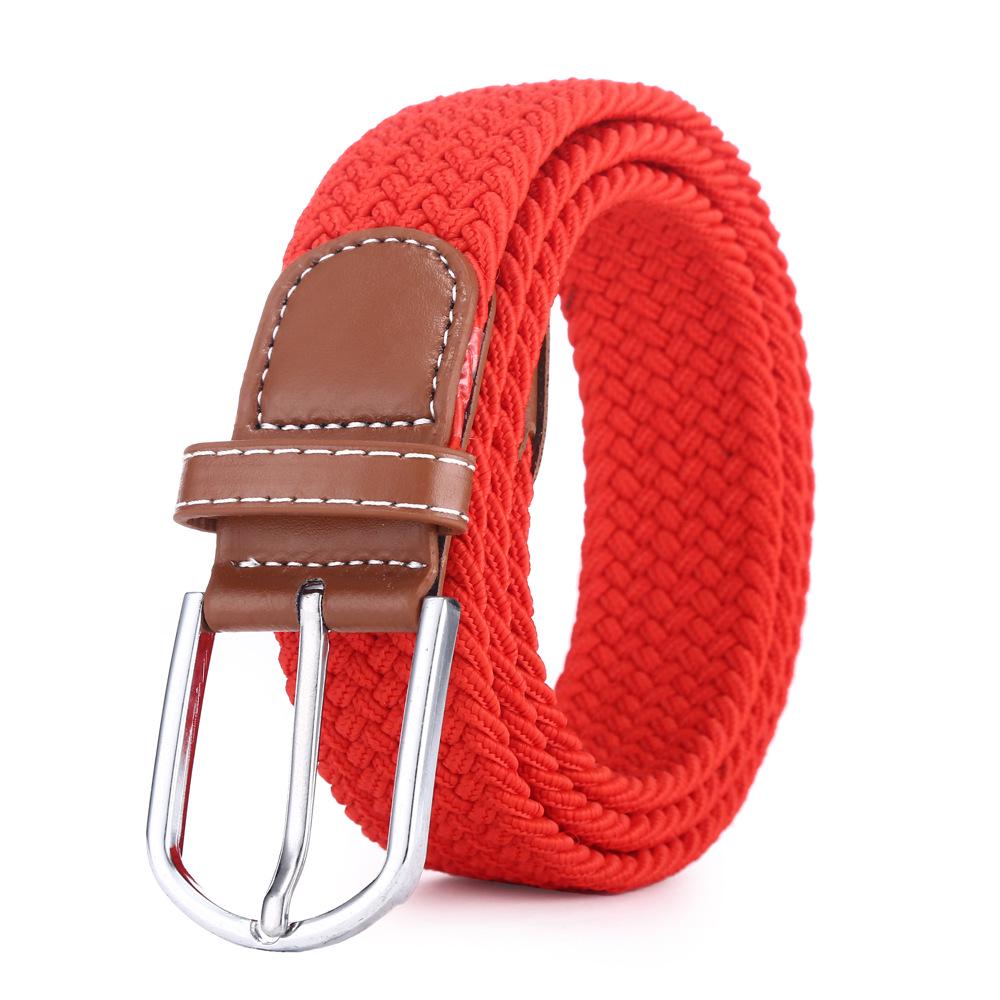 "Trendy Men's & Women's Braided Belts - Elastic Pin Buckle, Korean Style Casual Canvas"