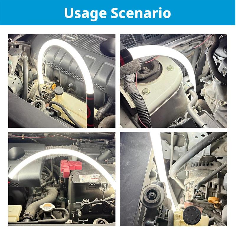 Flexible High Lumens LED Work Light for Auto Repair, 360° Bendable Silicone Inspection Lamp for Home Maintenance,Garage,Workshop