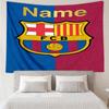 Custom Name FC Barcelona Print Tapestry, Backdrop, Easy Setup, Ideal for Bedroom, Office & Living Room, with Aesthetic Wall Hanging Decor.