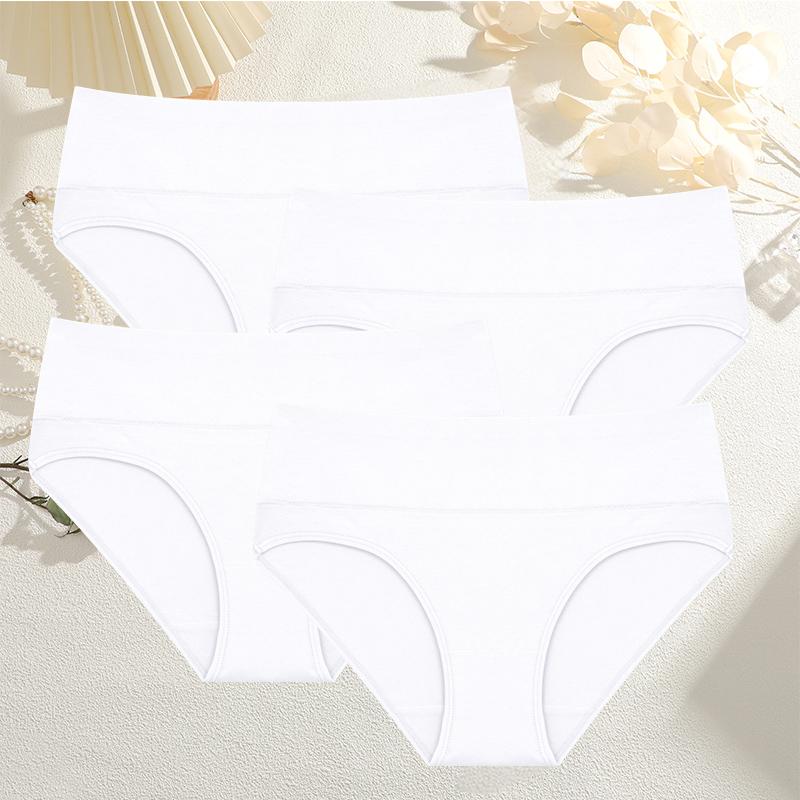4 шт./компл. Удобные трусики однотонные базовые брифы для женщин хлопковое нижнее белье S-XXL трусики больших размеров женское нижнее белье