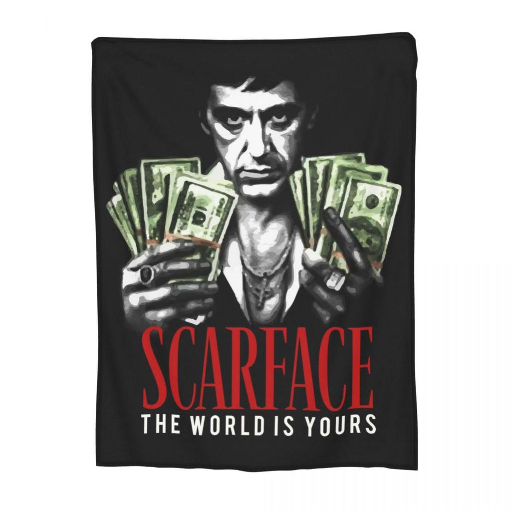 Scarface Tony Movie Blankets Soft Warm Flannel Throw Blanket Bedspread for Bed Living room Picnic Travel Home Sofa
