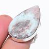 Natural Larimar Gemstone Handmade 925 Sterling Silver Jewelry Ring Size 7 K1n97