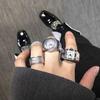 Korean Style Retro Hipster Watch Ring - Trendy Men's Hand Jewelry Accessory