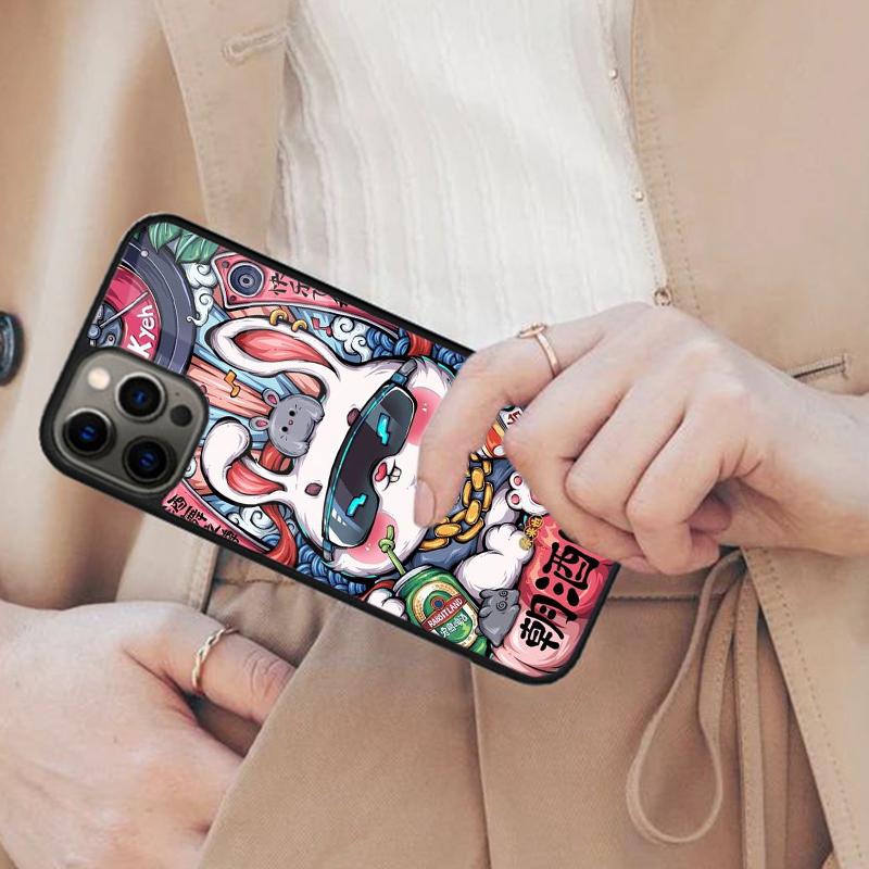 Creative lucky money cat Magnetic Phone Case For APPLE iPhone 17 Air 16 14 13 12 Pro Max 15 Plus Wireless Charge MagSafe Cover