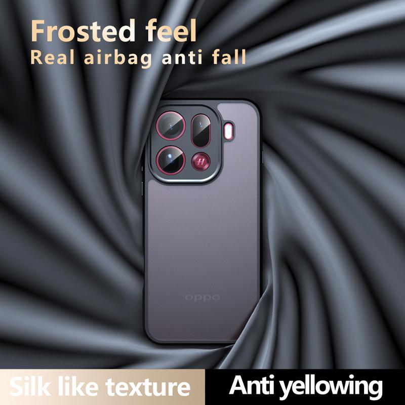 Для OPPO Find X9 Pro X9 Чехол Противоударный Матовый на ощупь кожи Матовый ПК+ТПУ Защита от отпечатков пальцев Прозрачная крышка для Find X 9