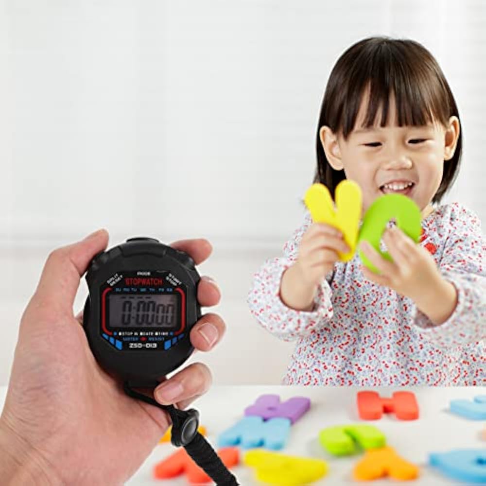 iplusmile stopwatch timer watch waterproof silent alarm multi-function stopwatch wristwatch with ...