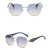 Gradient Color Polygonal Sunglasses Classic Anti-UV Glasses Fashion Women Sunglasses  Vacation