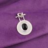 Oval Black Tourmaline Gemstone 925 Silver Sisters Day Wife Gift Birthday Pendant PP-57-30