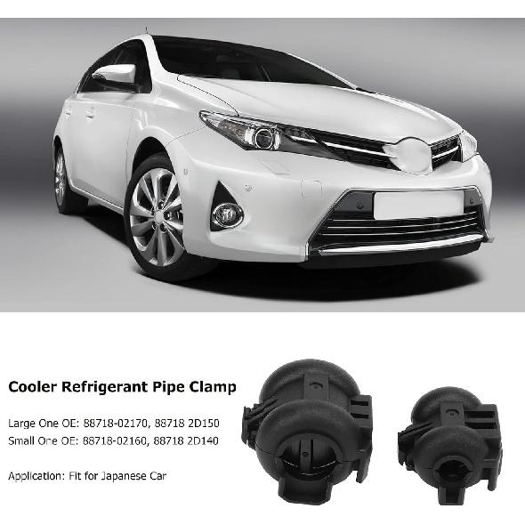 88718‑02170, Coolant Coolant Hose Clamp Black Impact 2pcs Strong Clamping Force Anti Crack for Japanese Cars
